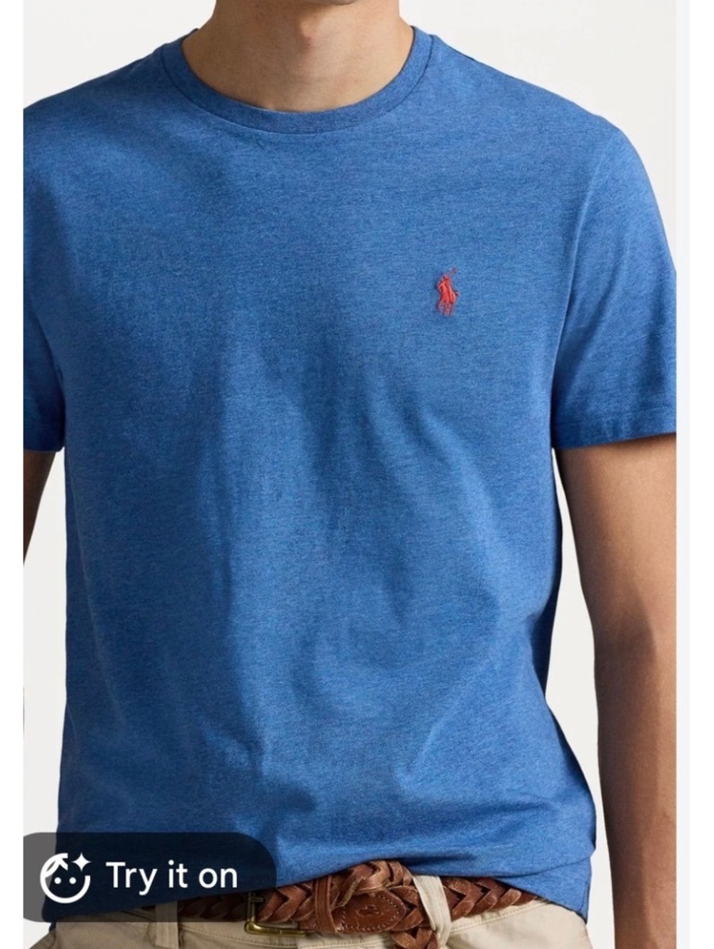 Polo Ralph Lauren Classic Fit  Sky Blue T-Shirt with Red Logo